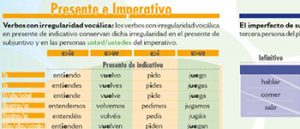 Correspondencia de irregularidades entre los diferentes tiempos verbales